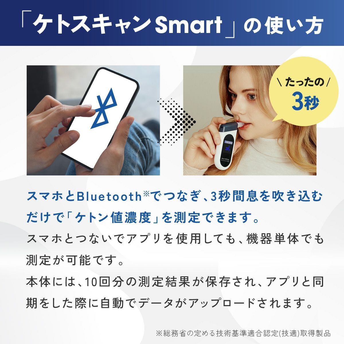 糖質制限 脂肪 燃焼 可視化 ケトンメーター ケトスキャンSmart